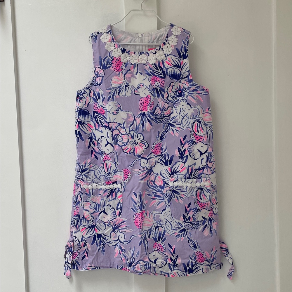LILLY PULITZER Girls Little Lilly Classic Shift Dress Trunks in the Air Size 10 - Picture 2 of 13
